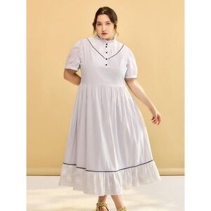 NWT Simple Retro‎ Elva Retro Lace Dress Plus Size 1XL Modest Feminine Victorian